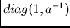 $diag(1,a^{-1})$