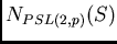 $N_{PSL(2,p)}(S)$