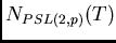 $N_{PSL(2,p)}(T)$